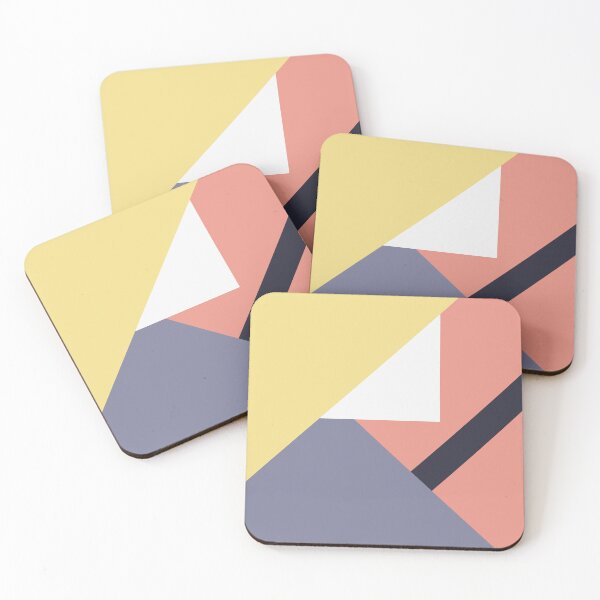 Item preview, Abstract Geometric Lines and Triangles Red Yellow Purple  designed and sold by Creations-By-Em.