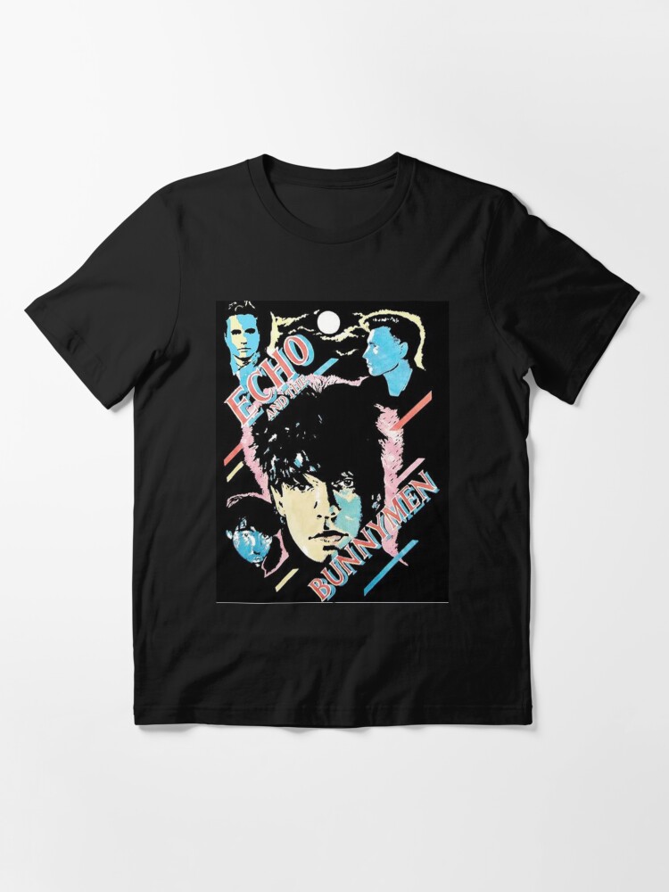 Vintage 90's Echo En De Bunnymen Engels Rock Band Blauw Medium T Shirt Genre New Wave Post Punk Muziek Shirts Alternatieve Rock Tees Maat M Kleding Herenkleding Overhemden & T-shirts T-shirts T-shirts met print 
