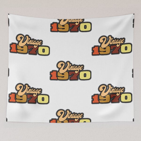 Item preview, The word Vintage written with 1970 below it in multi colur designed and sold by Jrodi.