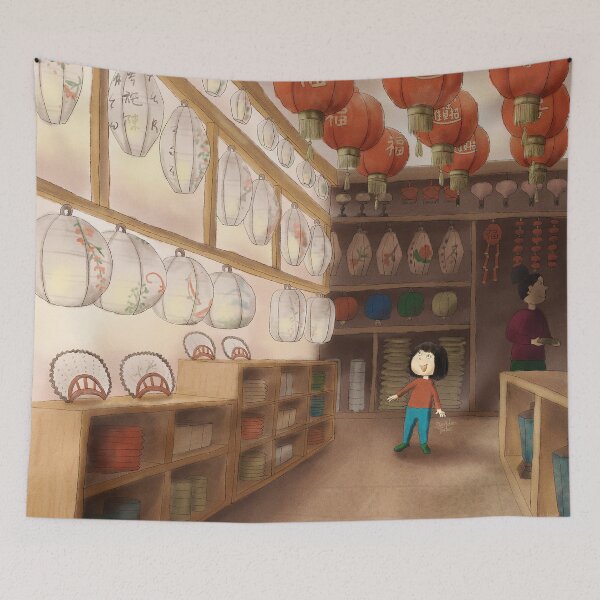 Item preview, A Warm Lantern Shop Illustration | Lukang, Taiwan designed and sold by Sheridan T.