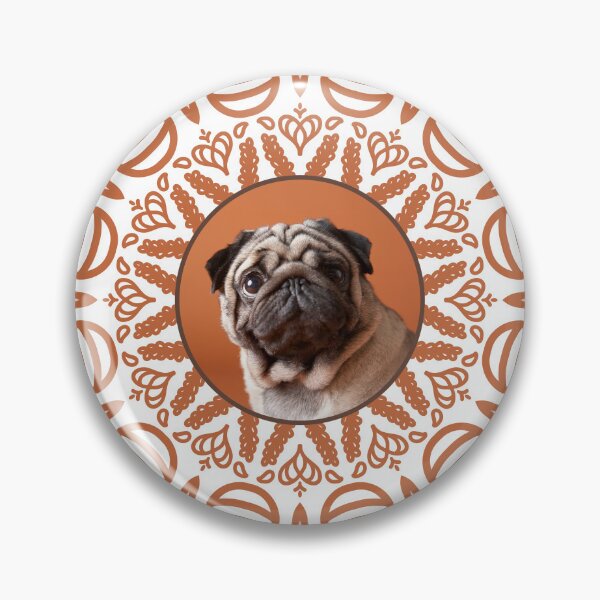 Artikelvorschau, Hellbraunes Mops-Mandala entworfen und verkauft von momofdoggos.