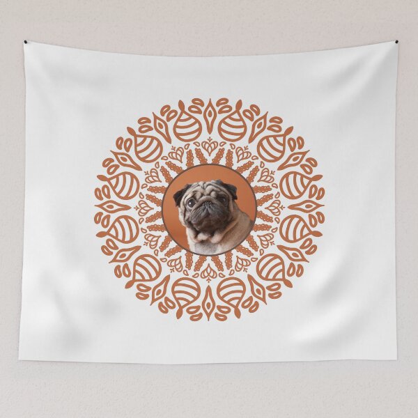 Item preview, Tan Pug Mandala designed and sold by momofdoggos.