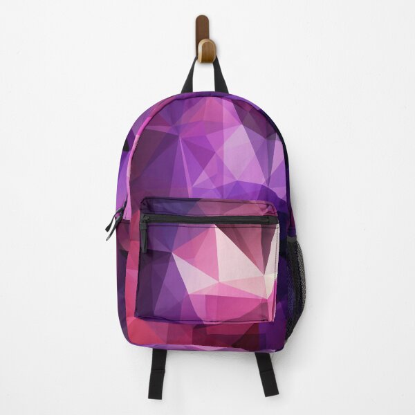Item preview, Abstract print geometrical pattern of triangles polygon. Fabric design in bright colors designed and sold by fuzzyfox.
