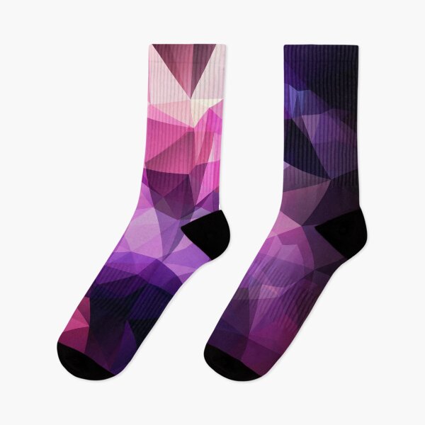 Item preview, Abstract print geometrical pattern of triangles polygon. Fabric design in bright colors designed and sold by fuzzyfox.
