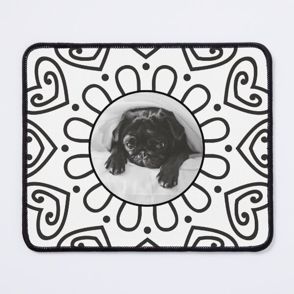 Item preview, Black And White Pug designed and sold by momofdoggos.