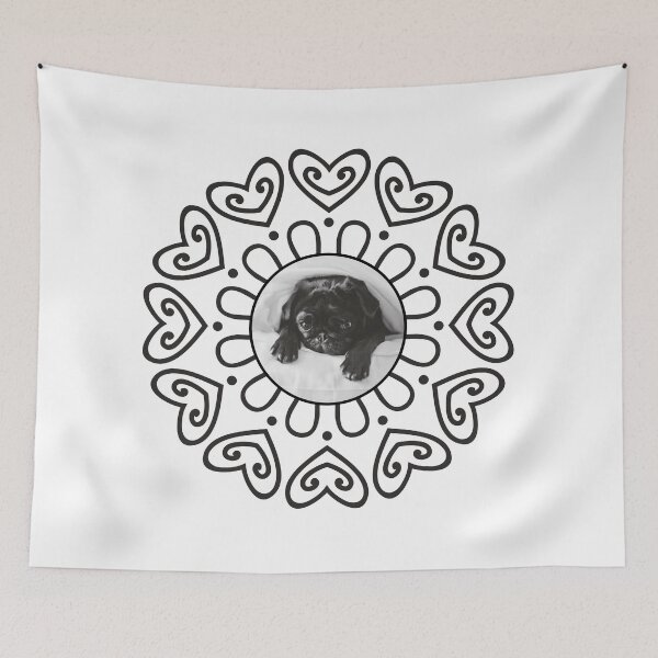 Item preview, Black And White Pug designed and sold by momofdoggos.