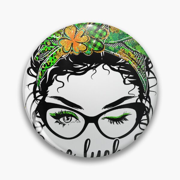Item preview, One Lucky Pharmacist Messy Bun Shamrock St Patricks Day designed and sold by BrandyBare.