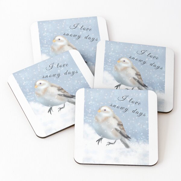Item preview, Snow Bunting adores snow- Wild Life Winter Birds designed and sold by Midnightviera.