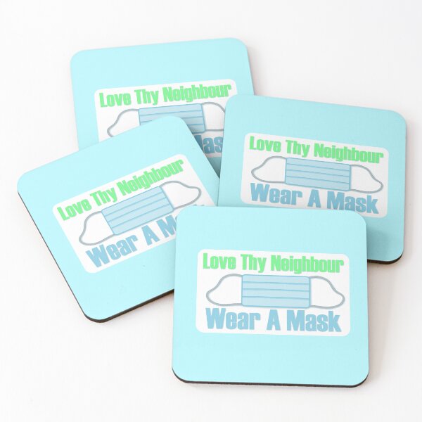 Item preview, Love Thy Neighbour, Wear A Mask designed and sold by ThePinkRat.