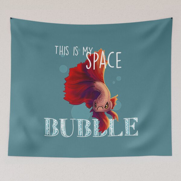 Item preview, Space Bubble Betta Fish designed and sold by Unicornarama.
