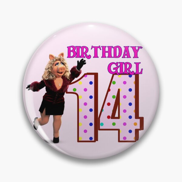 Item preview, 14th Birthday Girl Miss Piggy Muppet designed and sold by MuppetsBirthday.