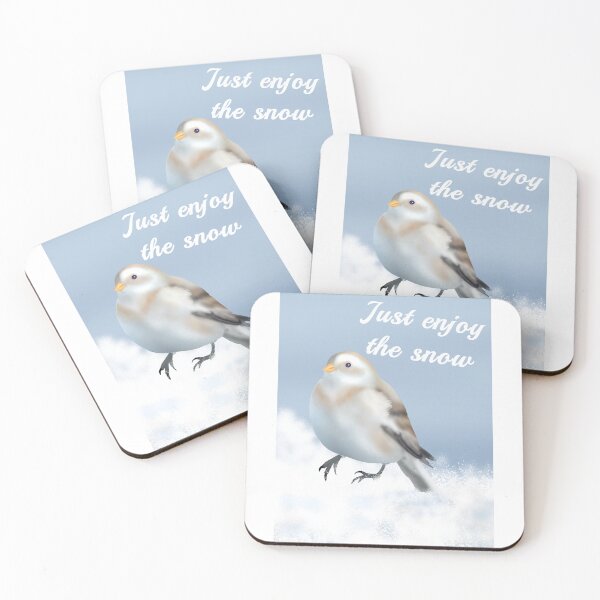 Item preview, Snow Bunting sitting on snow- Wild Life Winter Birds designed and sold by Midnightviera.