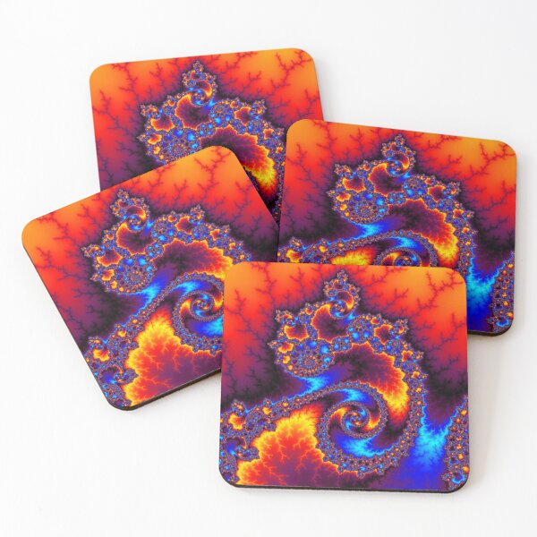 Item preview, Blazing Swirl | Vibrant Red and Blue Fractal | Classy Fractals | High Vibe designed and sold by JillyJ05.