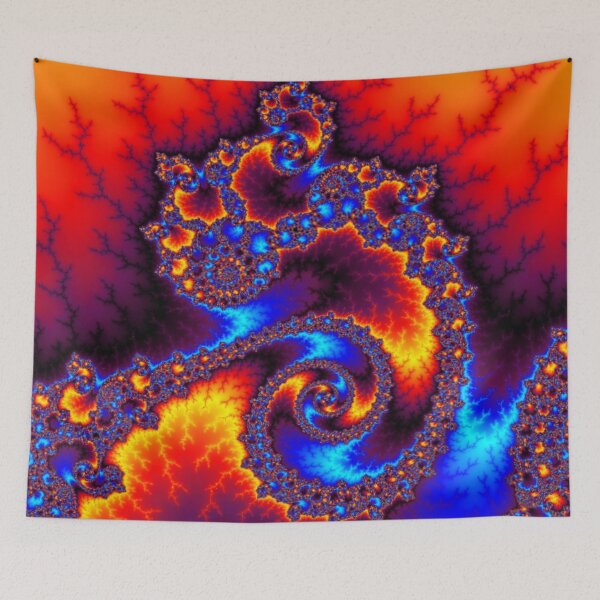 Item preview, Blazing Swirl | Vibrant Red and Blue Fractal | Classy Fractals | High Vibe designed and sold by JillyJ05.