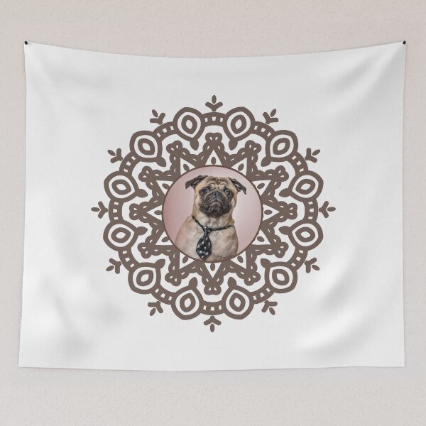 Item preview, Tan Pug Mandala designed and sold by momofdoggos.