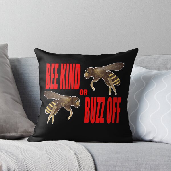 Item preview, Bee Kind or Buzz Off Stinging Bees Red Font designed and sold by artfulnotebook.