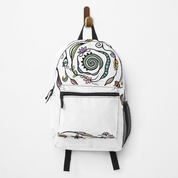 Item preview, Boho Floral Spiral Wave Hand Painted designed and sold by ViewerEqualsPhoton.