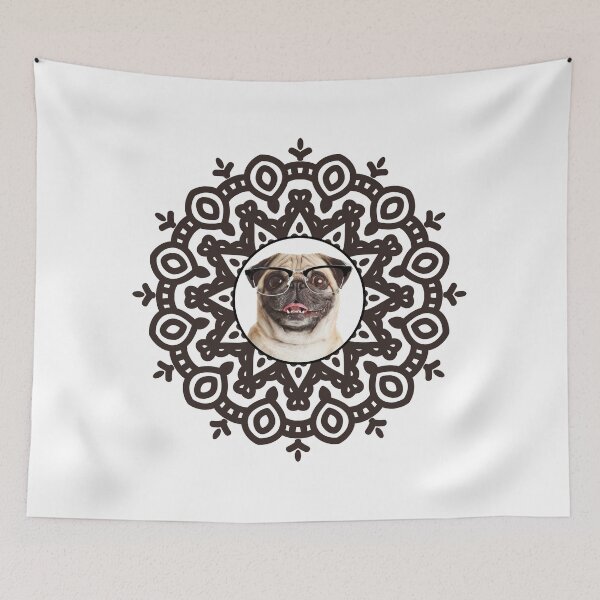 Item preview, Tan Pug Mandala designed and sold by momofdoggos.