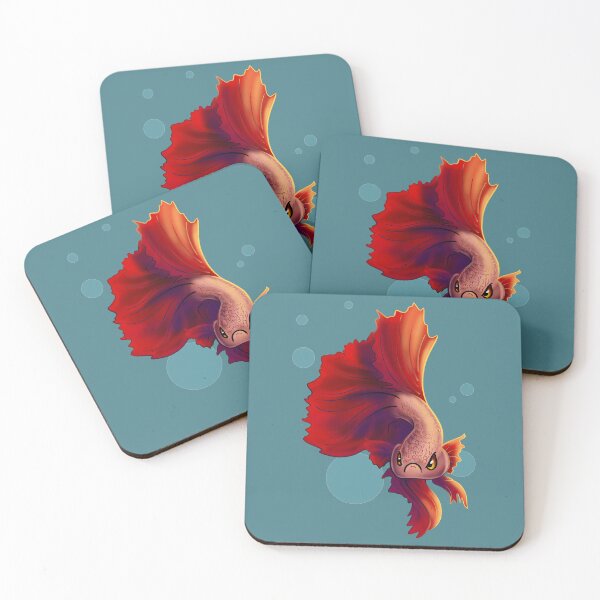 Item preview, Angry Betta Fish designed and sold by Unicornarama.