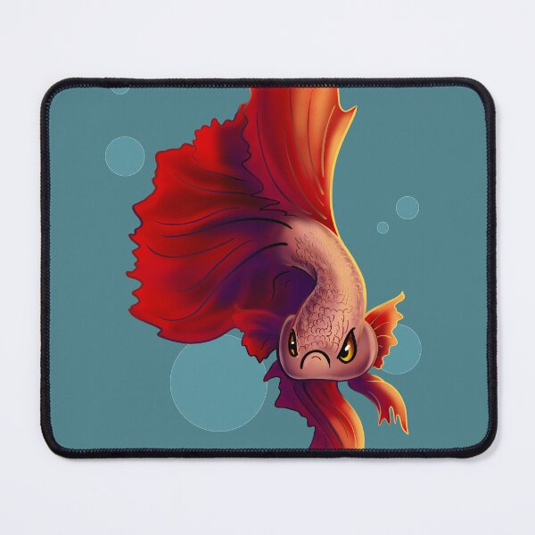 Item preview, Angry Betta Fish designed and sold by Unicornarama.