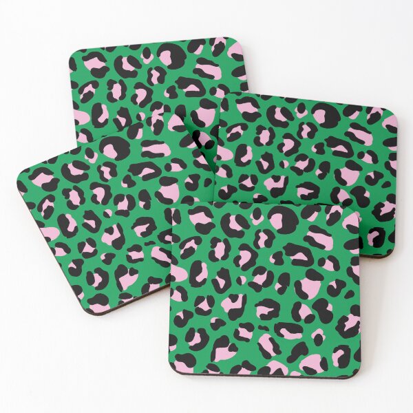 Item preview, Pink and Kelly Green Leopard Print designed and sold by Good-Find.