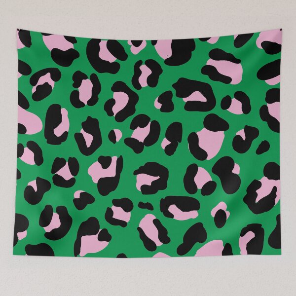 Item preview, Pink and Kelly Green Leopard Print designed and sold by Good-Find.