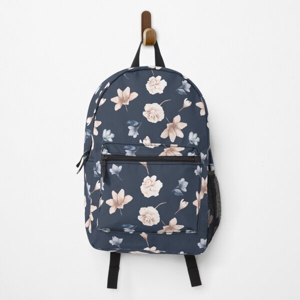 Item preview, Beautiful Cream Watercolor Flowers on Navy Background Design designed and sold by Jaydee001.