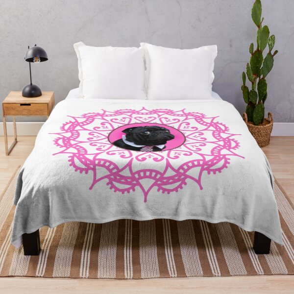 Item preview, Black Pug Mandala designed and sold by momofdoggos.