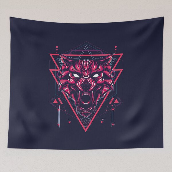 Item preview, Wolf Cut, Wild Wolf in sacred geometric style designed and sold by graphic-genie.