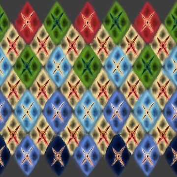 Artwork thumbnail, Argyle Dragon Scale: Summer and Tropical Colors by BlazeraptorGirl