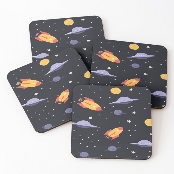 Item preview, Space Design Flying Saucer Rockets Stars Night designed and sold by Albaley.