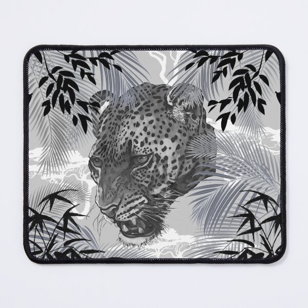 Item preview, Silver, Grey and Black Leopard, Jungle Art, Safari, Wildlife, African Wildlife designed and sold by BoastInArt.