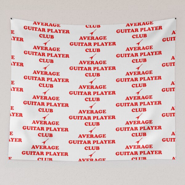 Item preview, Average Guitar Player Club - (Flying V style red text) designed and sold by R-A Designs.