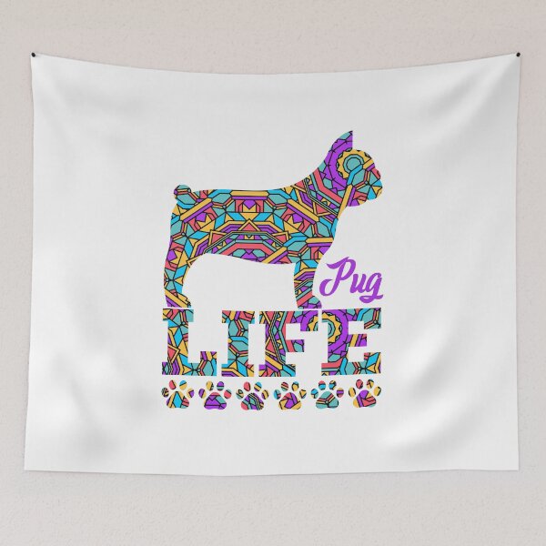 Item preview, Colorful Pug Life designed and sold by momofdoggos.