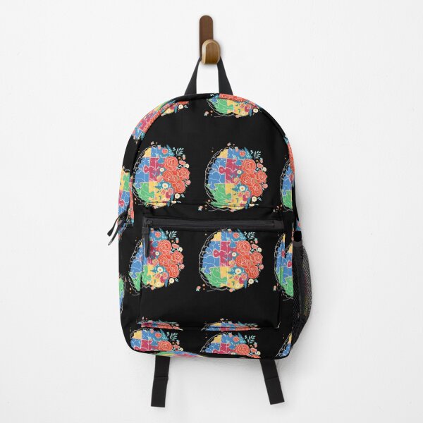 Item preview, Floral Brain Art Rainbow Puzzle Pieces Autism Awareness product designed and sold by Merchking1.