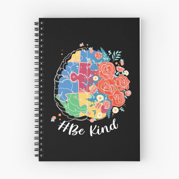 Item preview, Be Kind Floral Brain Art Puzzle Pieces Autism Awareness print designed and sold by Merchking1.