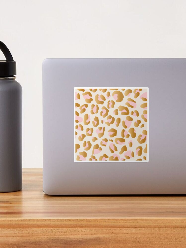 Pink Leopard Print Water Bottle by Rose Gold