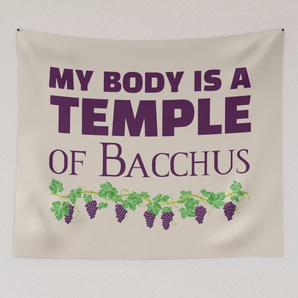 Item preview, My body is a temple of Bacchus (2) (on cream) designed and sold by DotorEaon.