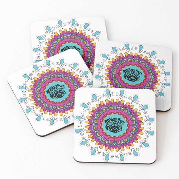 Item preview, Colorful Pug Mandala designed and sold by momofdoggos.
