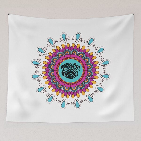 Item preview, Colorful Pug Mandala designed and sold by momofdoggos.