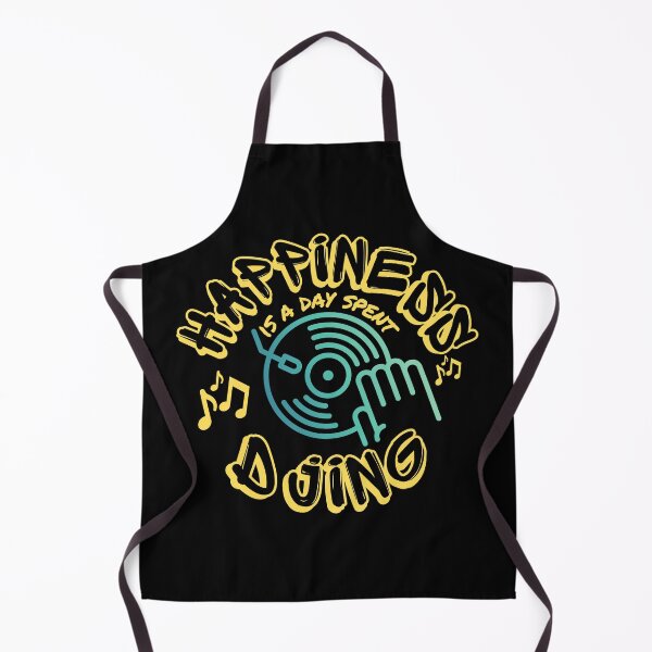Item preview, Happiness is a day spent DJing Graffiti Yellow. designed and sold by JockArts.