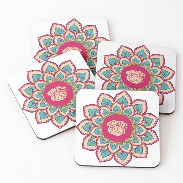 Item preview, Colorful Pug Mandala designed and sold by momofdoggos.