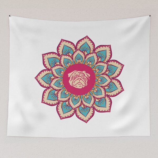 Item preview, Colorful Pug Mandala designed and sold by momofdoggos.