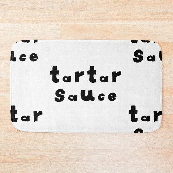 Item preview, Tartar Sauce Text Monochrome White designed and sold by Meepuruproject.