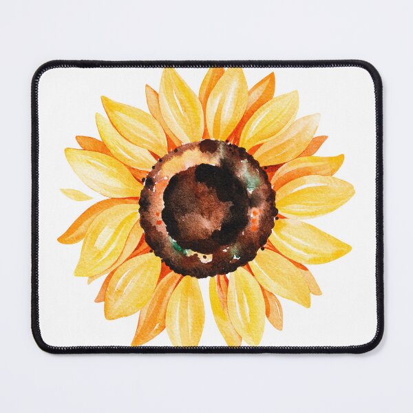 Item preview, Watercolor sunflower, hand painted yellow flower designed and sold by SouthPrints.