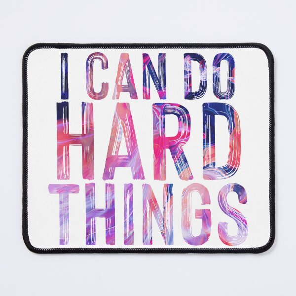 Item preview, I can do hard things, abstract paint typography designed and sold by SouthPrints.
