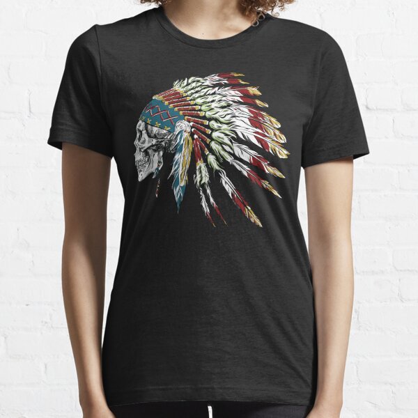  Braves Indian Headdress Skull Native American Tribe T-Shirt :  Clothing, Shoes & Jewelry