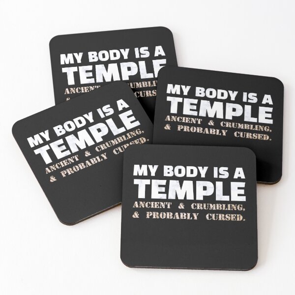 Aperçu de l'œuvre Mon corps est un temple, ancien et en ruine, et probablement maudit (sur fond noir) créée et vendue par DotorEaon.