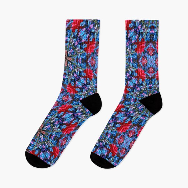 Item preview, A blue and pink bouquet pattern. designed and sold by Patternflower.