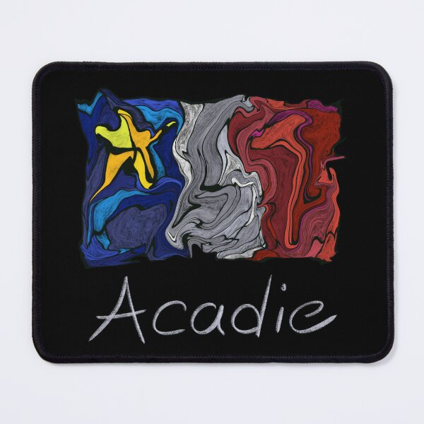 Item preview, Acadian Flag pastel liquid mosaic - Drapeau acadien mosaïque liquide pastel vitrail designed and sold by ColoursOfFrance.